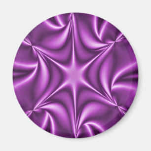Lila Fraktal Starflower Magnet