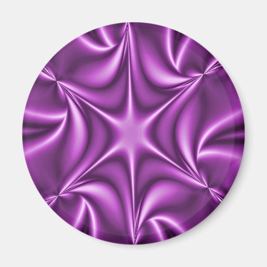 Lila Fraktal Starflower Magnet (Vorne)