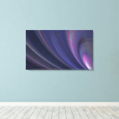 Lila Fraktal überzogene Leinwand (Insitu (Holzboden))