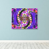 Lila Fraktal ummantelte Canvas Leinwanddruck (Insitu (Holzboden))