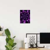 Lila Fraktale Rose Poster (Heimbüro)