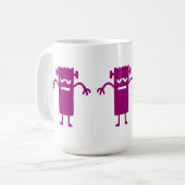 Lila Frankenstein Halloween Clip Art Coffee Tasse (Vorderseite Links)