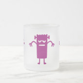 Lila Frankenstein Halloween Clip Art Coffee Tasse (Mittel)