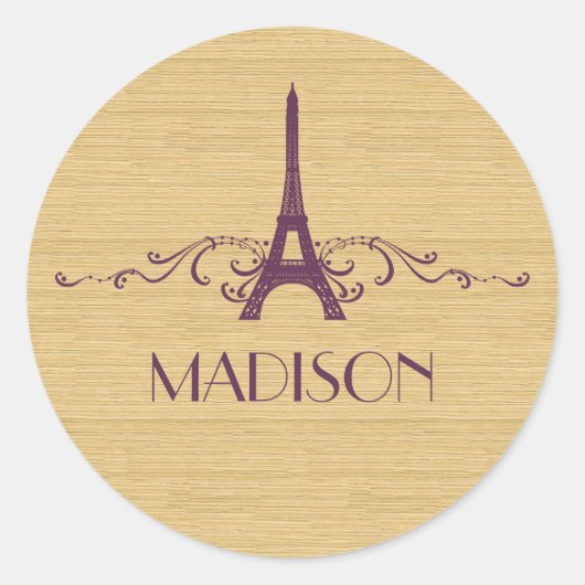 Lila Französisch Blüht Stickers (Vorderseite)