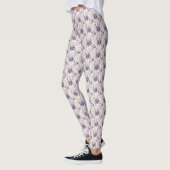 Lila französische Country Toile Fleurie Butterflie Leggings (Links)