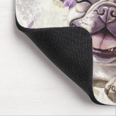 Lila französischer Bulldog Lover Mouse Pad Mousepad (Ecke)