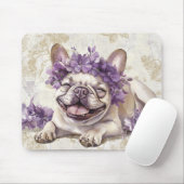 Lila französischer Bulldog Lover Mouse Pad Mousepad (Mit Mouse)