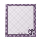 Lila französisches Horn Notizblock (Vorderseite)