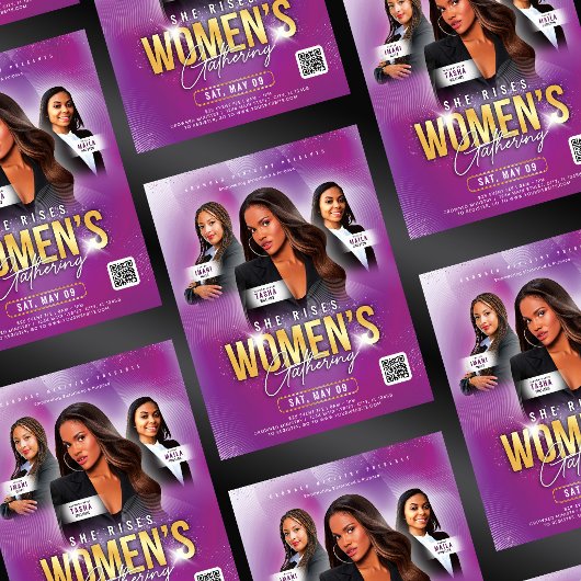 Lila Frauen Kirchen Konferenz Sie Erhebt Sich Flye Flyer