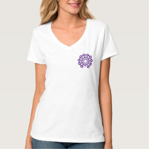 Lila Frauenmuster T-Shirt