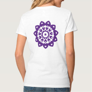 Lila Frauenmuster T-Shirt