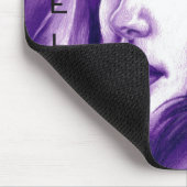 Lila Frauenporträt Originalkunst Mousepad (Ecke)