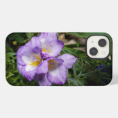 Lila Freesia Blume iPhone Hülle (Rückseite (Horizontal))