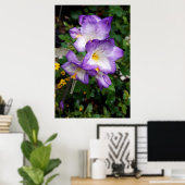 Lila Freesia Blume Poster (Heimbüro)