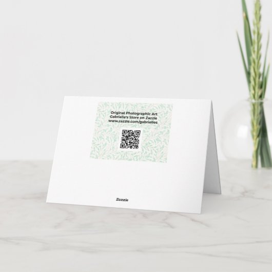 Lila Freesia Blume Tep Drop Beileid Note Card Dankeskarte (Rückseite)