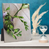 lila Freesia-Knospen Fotoplatte (Seite)