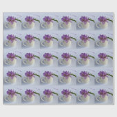 lila Freesia-Knospen Geschenkpapier (Flach)