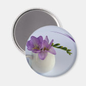 lila Freesia-Knospen Magnet (Vorderseite/Rückseite)
