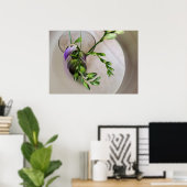 lila Freesia-Knospen Poster (Heimbüro)