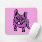 Lila Frenchie Mousepad (Mit Mouse)