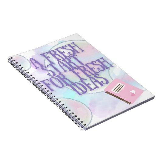 Lila Fresh Start Notebook für Writer Notizblock (Rechte Seite)