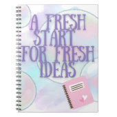 Lila Fresh Start Notebook für Writer Notizblock (Vorderseite)
