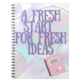 Lila Fresh Start Notebook für Writer Notizblock