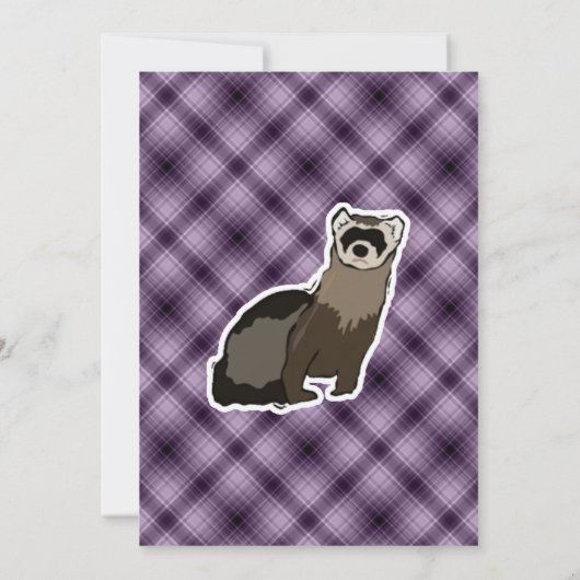 Lila Frettchen Einladung (Rückseite)