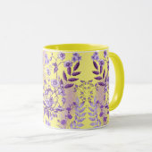 Lila Freude mit einem gelben Schlag Tasse (VorderseiteRechts)