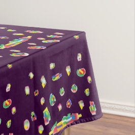 Lila Freude mit gemischten Farbmustern Tischdecke