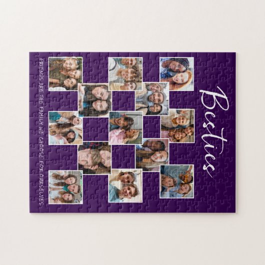 Lila Freundschaftsfotografie - individuelles Puzzl Puzzle (Horizontal)