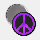 Lila Frieden Magnet (Vorderseite/Rückseite)