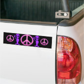 Lila Friedensalien Autoaufkleber (Auf Lkw)