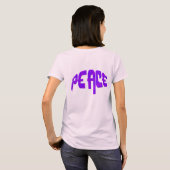 Lila Friedensalien T-Shirt (Schwarz voll)