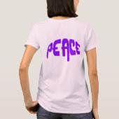 Lila Friedensalien T-Shirt (Rückseite)