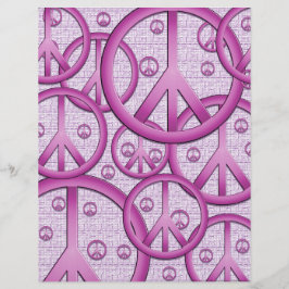 Lila Friedensschilder