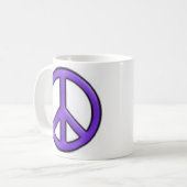 Lila FriedensTasse Kaffeetasse (Vorderseite Links)