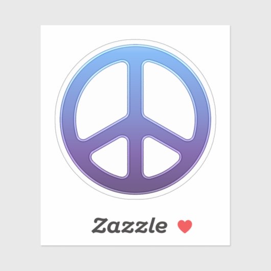 Lila Friedenszeichen Aufkleber (Blatt)