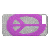 Lila Friedenszeichen Case-Mate iPhone Hülle (Rückseite (Horizontal))