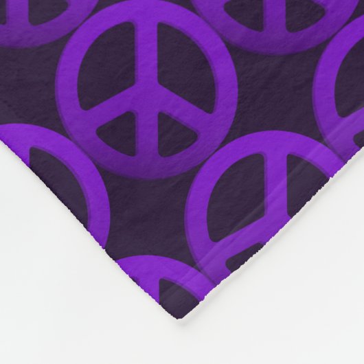 Lila Friedenszeichen-Decke mit kundenspezifischem Fleecedecke (Ecke)