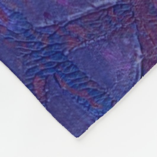 Lila Friedenszeichen Fleece Blanket (Ecke)