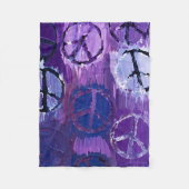 Lila Friedenszeichen Fleece Blanket (Vorderseite)
