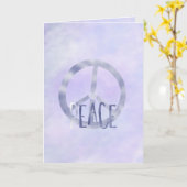 Lila Friedenszeichen Inspiration Wasserfarbe Karte (Gelbe Blume)