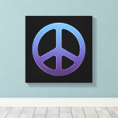 Lila Friedenszeichen Leinwanddruck (Insitu (Holzboden))