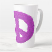 Lila Friedenszeichen Milchtasse (Rechte Ecke)