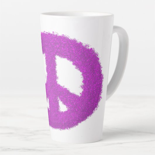 Lila Friedenszeichen Milchtasse (Rechte Ecke)