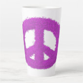 Lila Friedenszeichen Milchtasse (Vorderseite)