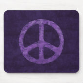 Lila Friedenszeichen Mousepad (Vorne)