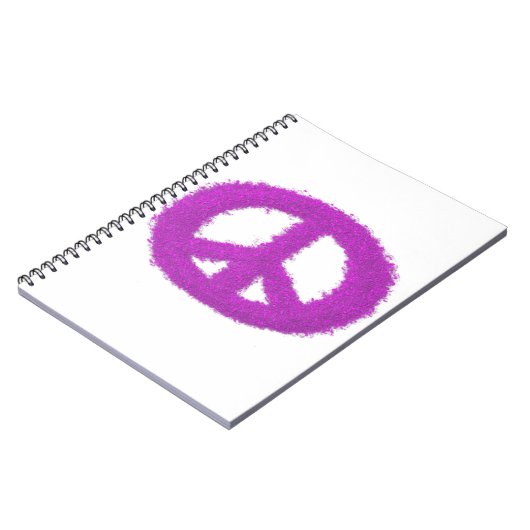 Lila Friedenszeichen Notizblock (Linke Seite)