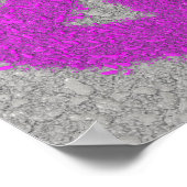 Lila Friedenszeichen Poster (Ecke)